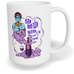 Hrnek klasický velký s vlastním potiskem - Jsem jako džin