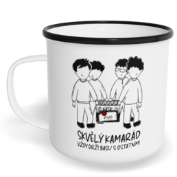 Hrnek plecháček s potiskem na míru - Skvělý kamarád