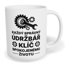 Hrnek klasický malý s vlastním potiskem - Údržbář