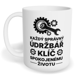 Hrnek klasický malý s vlastním potiskem - Údržbář