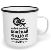 Hrnek plecháček s potiskem na míru - Údržbář