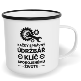 Hrnek plecháček s potiskem na míru - Údržbář