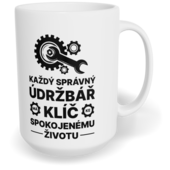 Hrnek klasický velký s vlastním potiskem - Když život nedává smysl, zapal gril a otoč klobásu