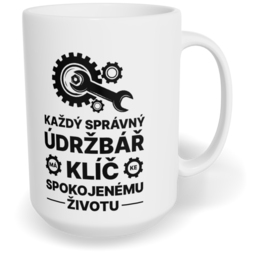 Hrnek klasický velký s vlastním potiskem - Když život nedává smysl, zapal gril a otoč klobásu