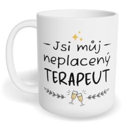 Hrnek klasický malý s vlastním potiskem - Terapeut