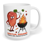Hrnek klasický malý s vlastním potiskem - Odstup, vegane