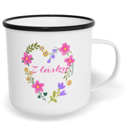 Hrnek plecháček s potiskem na míru - Z lásky