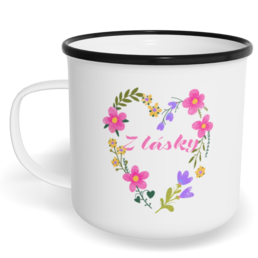 Hrnek plecháček s potiskem na míru - Z lásky