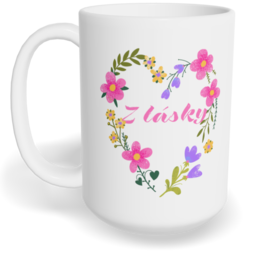 Hrnek klasický velký s vlastním potiskem - Z lásky