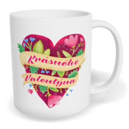 Hrnek klasický malý s vlastním potiskem - Krásného Valentýna