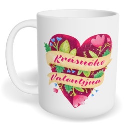 Hrnek klasický malý s vlastním potiskem - Krásného Valentýna