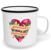 Hrnek plecháček s potiskem na míru - Krásného Valentýna