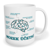 Hrnek klasický malý s vlastním potiskem - Mozek účetní