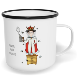 Hrnek plecháček s potiskem na míru - Velmistr včelího království