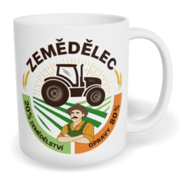 Hrnek klasický malý s vlastním potiskem - Zemědělec