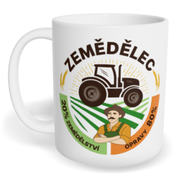 Hrnek klasický malý s vlastním potiskem - Zemědělec