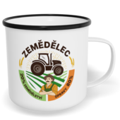 Hrnek plecháček s potiskem na míru - Zemědělec