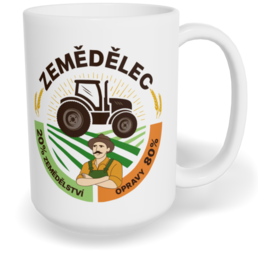 Hrnek klasický velký s vlastním potiskem - Zemědělec