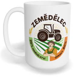Hrnek klasický velký s vlastním potiskem - Zemědělec
