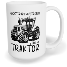 Hrnek klasický velký s vlastním potiskem - Traktorista