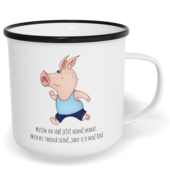 Hrnek plecháček s potiskem na míru - Musím na sobě ještě hodně makat, muž