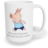 Hrnek klasický velký s vlastním potiskem - Musím na sobě ještě hodně makat, muž