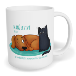 Hrnek klasický malý s vlastním potiskem - Manželství je stav