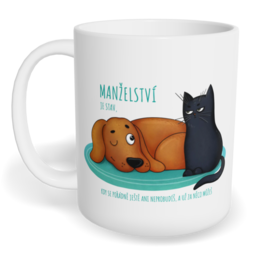 Hrnek klasický malý s vlastním potiskem - Manželství je stav