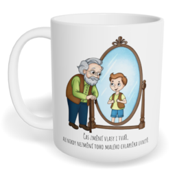 Hrnek klasický malý s vlastním potiskem - Chlapeček uvnitř