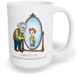 Hrnek klasický velký s vlastním potiskem - Chlapeček uvnitř