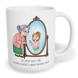 Hrnek klasický malý s vlastním potiskem - Holčička uvnitř