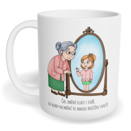 Hrnek klasický malý s vlastním potiskem - Holčička uvnitř