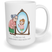 Hrnek klasický velký s vlastním potiskem - Holčička uvnitř