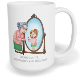 Hrnek klasický velký s vlastním potiskem - Holčička uvnitř