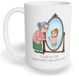 Hrnek klasický velký s vlastním potiskem - Holčička uvnitř