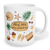 Hrnek klasický malý s vlastním potiskem - Ahoj léto, ahoj prázdniny