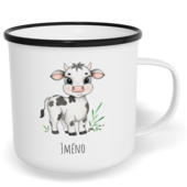 Hrnek plecháček s potiskem na míru - Kráva