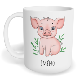 Hrnek klasický malý s vlastním potiskem - Prase