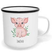 Hrnek plecháček s potiskem na míru - Prase