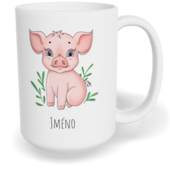 Hrnek klasický velký s vlastním potiskem - Prase