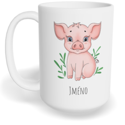Hrnek klasický velký s vlastním potiskem - Prase