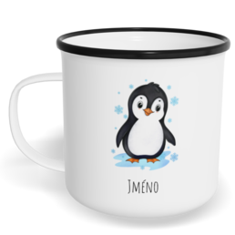 Hrnek plecháček s potiskem na míru - Tučňák