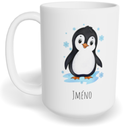 Hrnek klasický velký s vlastním potiskem - Tučňák