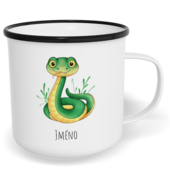 Hrnek plecháček s potiskem na míru - Had