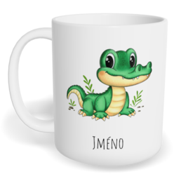 Hrnek klasický malý s vlastním potiskem - Krokodýl