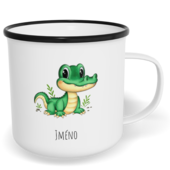 Hrnek plecháček s potiskem na míru - Krokodýl