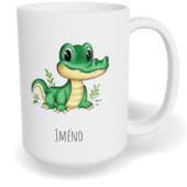 Hrnek klasický velký s vlastním potiskem - Krokodýl