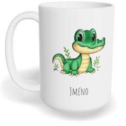 Hrnek klasický velký s vlastním potiskem - Krokodýl