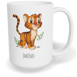 Hrnek klasický velký s vlastním potiskem - Tygr