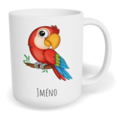 Hrnek klasický malý s vlastním potiskem - Papoušek